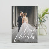 エレガントなウェディングフォトサンキューカード サンキューカード (スタンド正面)