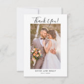 エレガントなウェディングフォトサンキューカード サンキューカード (正面)