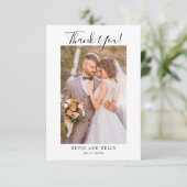 エレガントなウェディングフォトサンキューカード サンキューカード (スタンド正面)