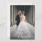エレガントなウェディングフォトサンキューカード サンキューカード (正面)