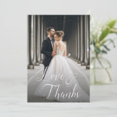 エレガントなウェディングフォトサンキューカード サンキューカード (スタンド正面)