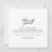 エレガントなウェディングフォトサンキューカード 招待状 (裏面)