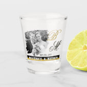 エレガントなウェディングフォトショットグラス記念日 ショットグラス (正面)