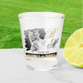 エレガントなウェディングフォトショットグラス記念日 ショットグラス