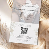 エレガントなウェディングフォトセージ緑 オールインワン招待状