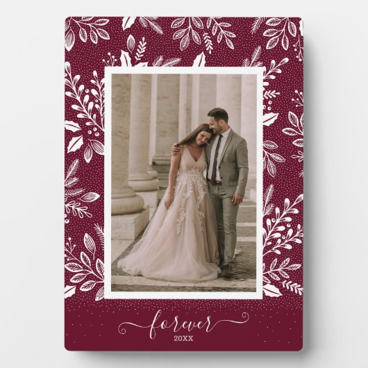 エレガントなウェディングフォトフレームレス写真イーゼル フォトプラーク (正面)
