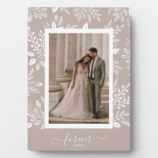 エレガントなウェディングフォトフレームレス写真イーゼル フォトプラーク (正面)