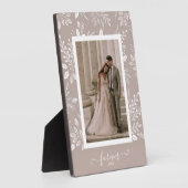エレガントなウェディングフォトフレームレス写真イーゼル フォトプラーク (側面)