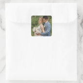 エレガントなウェディングフォトラヴ感謝していィ& スクエアシール (バッグ)