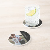 エレガントなウェディングフォト婚約パーティ コースター (側面)