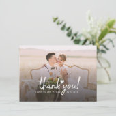 エレガントなウェディングフォト手書き サンキューカード (スタンド正面)