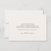 エレガントなウェディングフォト手書き サンキューカード (裏面)