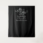 エレガントなウェディングフォト背景 タペストリー (正面)