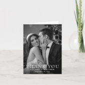 エレガントなウェディングフォト　ありがとう サンキューカード (正面)