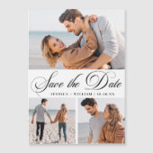エレガントなウェディングフォト セーブ・ザ・デート マグネットカード (正面)