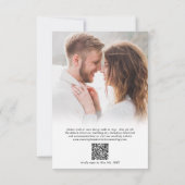 エレガントなウェディングフォトQRコード モダン ミニマル ブラック 出欠カード (裏面)