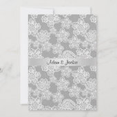 エレガントなウェディングフローラヴィンテージレース 招待状 (正面)