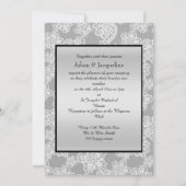 エレガントなウェディングフローラヴィンテージレース 招待状 (裏面)