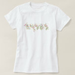 エレガントなウェディングフローラ春BRIDEブライダルシャワー Tシャツ<br><div class="desc">***このデザインはコレクションの一部*** _______________________このデザインテンプレートは完全に編集可能でカスタマイズ可能でクリックす。デザインへの移動、追加、削除、または大幅な変更を望むボタン_______________________ *任意のデザインまたはデザインまたはニーズもっと多くのまたはオプションを持つ必要があります連絡。</div>