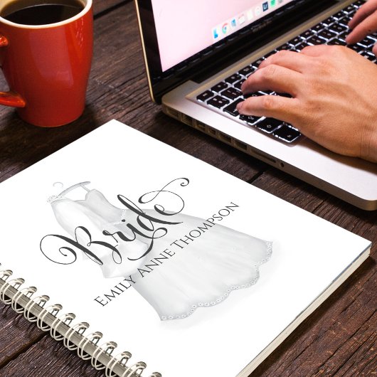 エレガントなウェディングブパーソナライズされたライド ノートブック