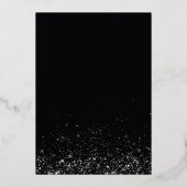 エレガントなウェディングブラックとオレンジのフローラ 箔招待状 (裏面)