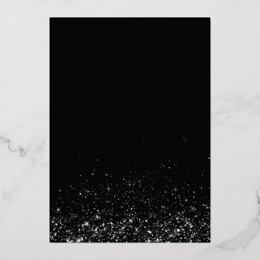 エレガントなウェディングブラックとオレンジのフローラ 箔招待状 (裏面)