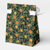 エレガントなウェディングブラックアンドオレンジバラ フェイバーボックス (裏面サイド)