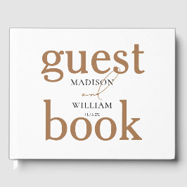 エレガントなウェディングブラックデザインとグリッター モダン ゲストブック