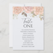 エレガントなウェディングブルーフローラテーブル番号 (正面)