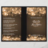 エレガントなウェディングプきらめくログラム金ゴールド (正面)