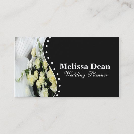 エレガントなウェディングプランナーの名刺 名刺 (正面)