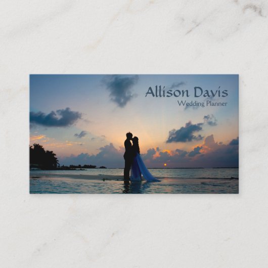 エレガントなウェディングプランナー結婚、コーディネーター 名刺 (正面)