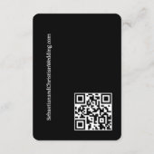 エレガントなウェディングプレーンシンプルQRコード エンクロージャーカード (裏面)