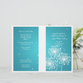 エレガントなウェディングプログラムサマースパークルターコイズ (スタンド正面)