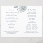 エレガントなウェディングプログラムダスティブルーフローラ (裏面)