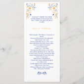 エレガントなウェディングプログラムテンプレート プログラム (裏面)