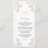 エレガントなウェディングプログラムテンプレート プログラム (正面/裏面)