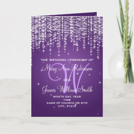 エレガントなウェディングプログラムナイト・ダズルパープル プログラム