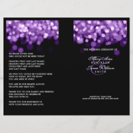 エレガントなウェディングプログラムパープルライト