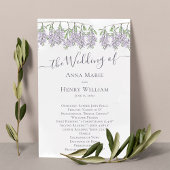 エレガントなウェディングプログラムフローラ薄紫