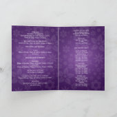 エレガントなウェディングプログラムフローリーハート紫 プログラム (内部)