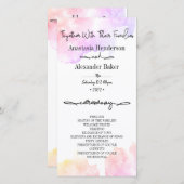 エレガントなウェディングプログラム。 (正面/裏面)