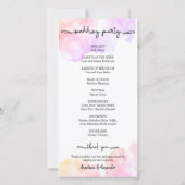 エレガントなウェディングプログラム。 (裏面)