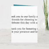 エレガントなウェディングプログラム（紋章の）フラ・ダ・リブルー プログラム (裏面)