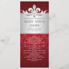 エレガントなウェディングプログラム（紋章の）フラ・ダ・リレッド プログラム