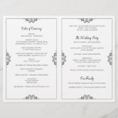 エレガントなウェディングプログラム – Nadine (Black)2 (裏面)