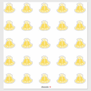 エレガントなウェディングベルキスカットシール シール