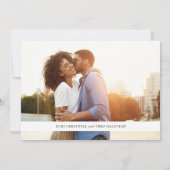 エレガントなウェディングペリウィンクルのワイルドフラワー写真 セーブザデート (裏面)