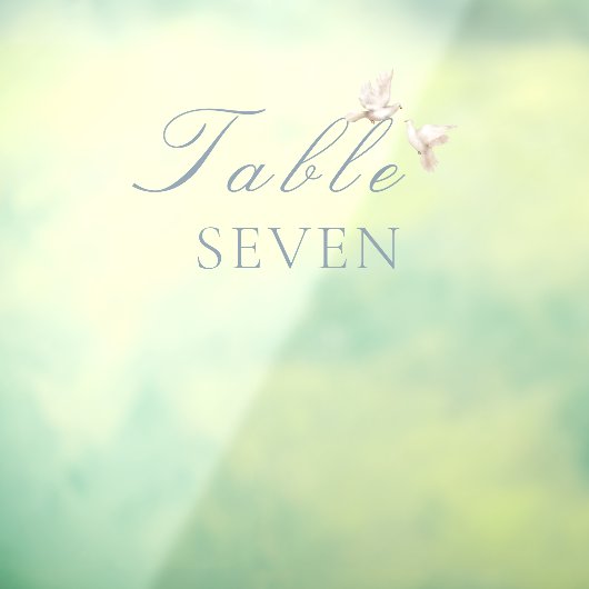 エレガントなウェディングホワイトドーブテーブル番号 ウィンドウサイン (シート3)