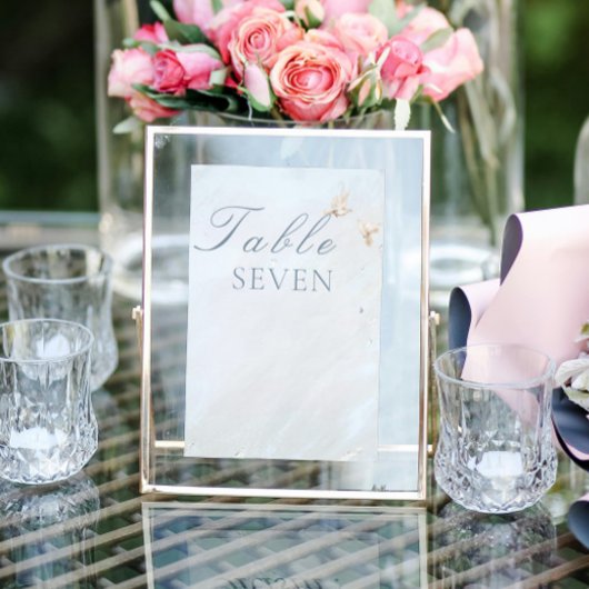 エレガントなウェディングホワイトドーブテーブル番号 ウィンドウサイン